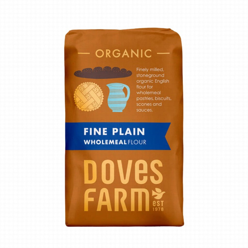 Doves Farm Organic Fine Plain Wholemeal Flour 1KG