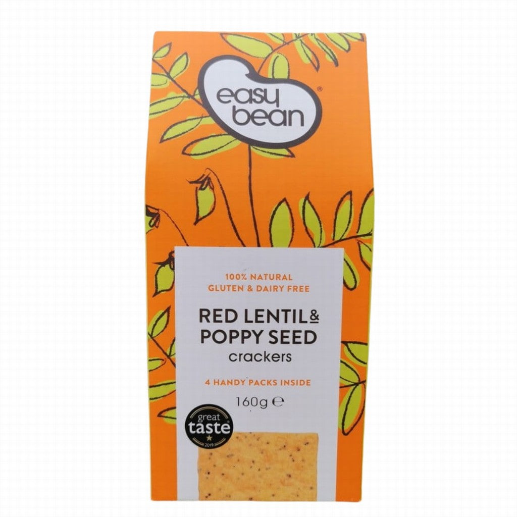 Easy Bean Red Lentil & Poppy Seed Crackers