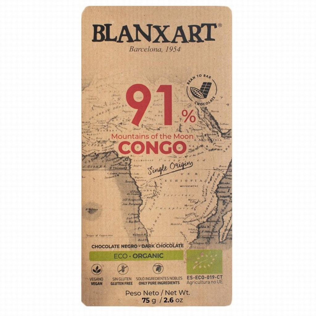 Blanxart Vegan Chocolate Bar 91% Congo