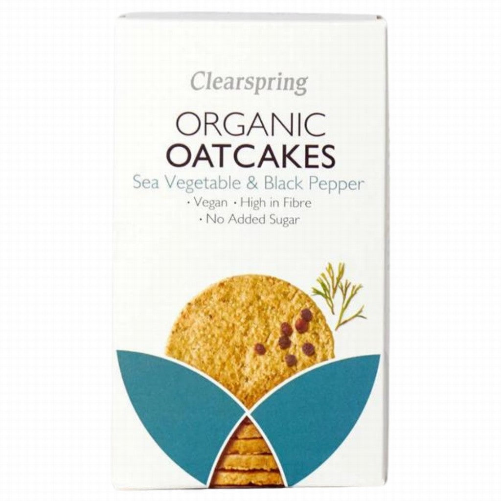 Clearspring Organic Oatcakes Sea Vegetable & Black Pepper