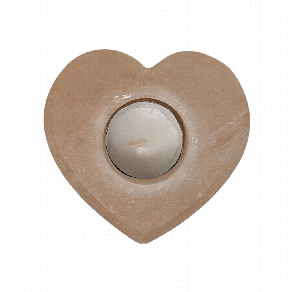 Avalon Himalayan Salt Heart Tealight Holder