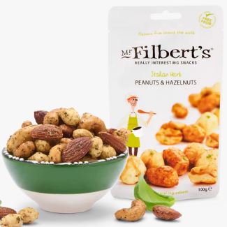 Mr Filberts Italian Herb Peanuts & Hazelnuts