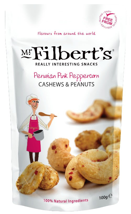 Mr Filberts Peruvian Pink Peppercorn Cashews & Peanuts
