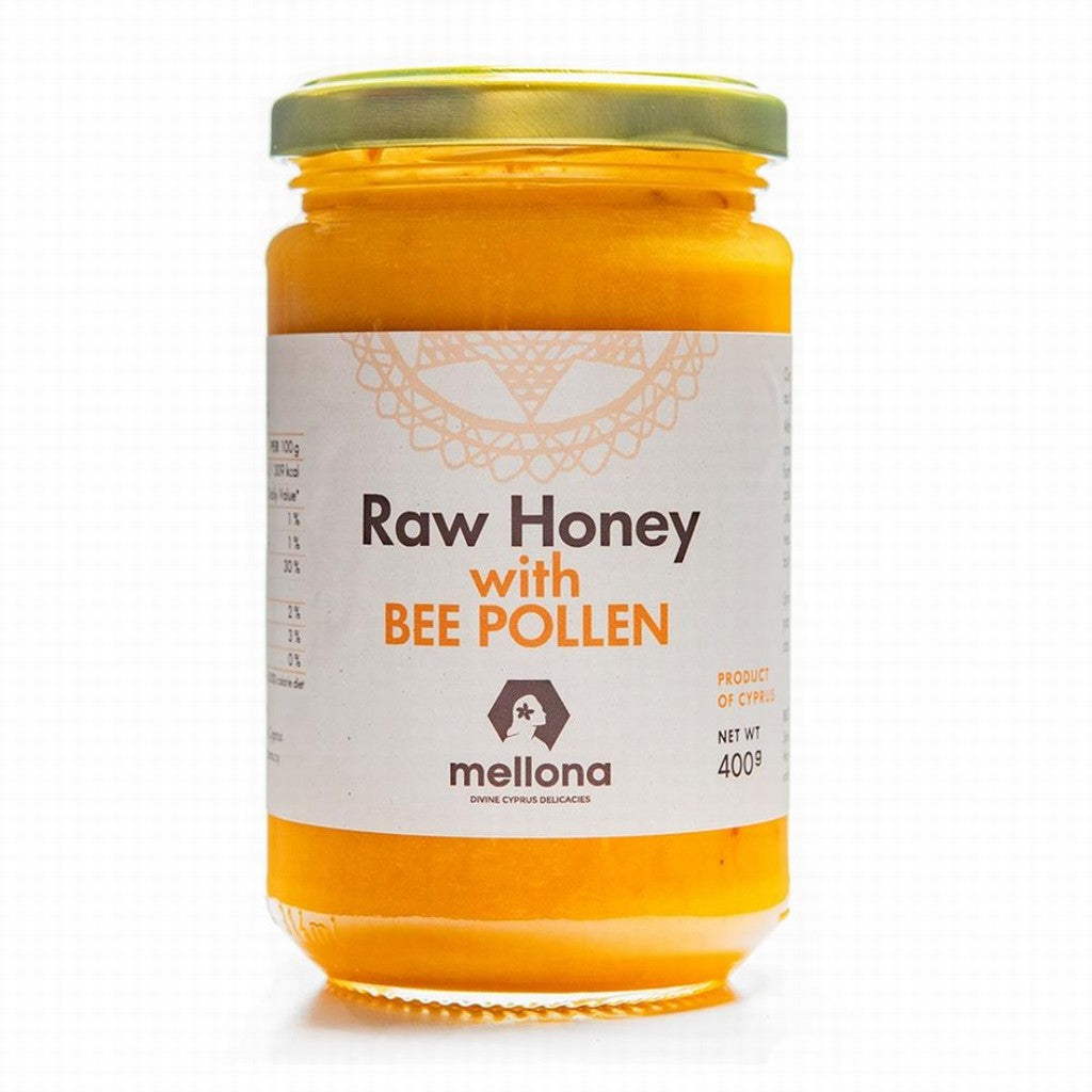 Mellona Raw Honey with Bee Pollen 400g
