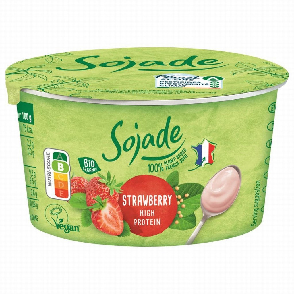 Sojade Organic Strawberry Soya Yoghurt 150G
