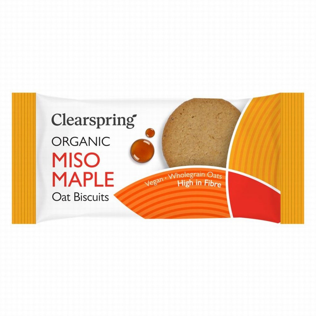 Clearspring Oat Biscuits Miso Maple