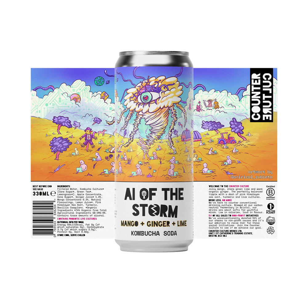 Counter Culture Drinks AI Mango & Ginger & Lime Kombucha