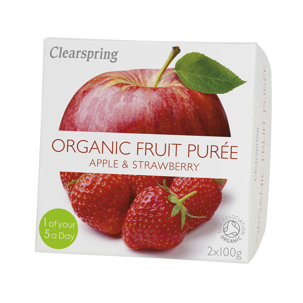 Clearspring Org.Apple & Strawberry Fruit Puree 220g