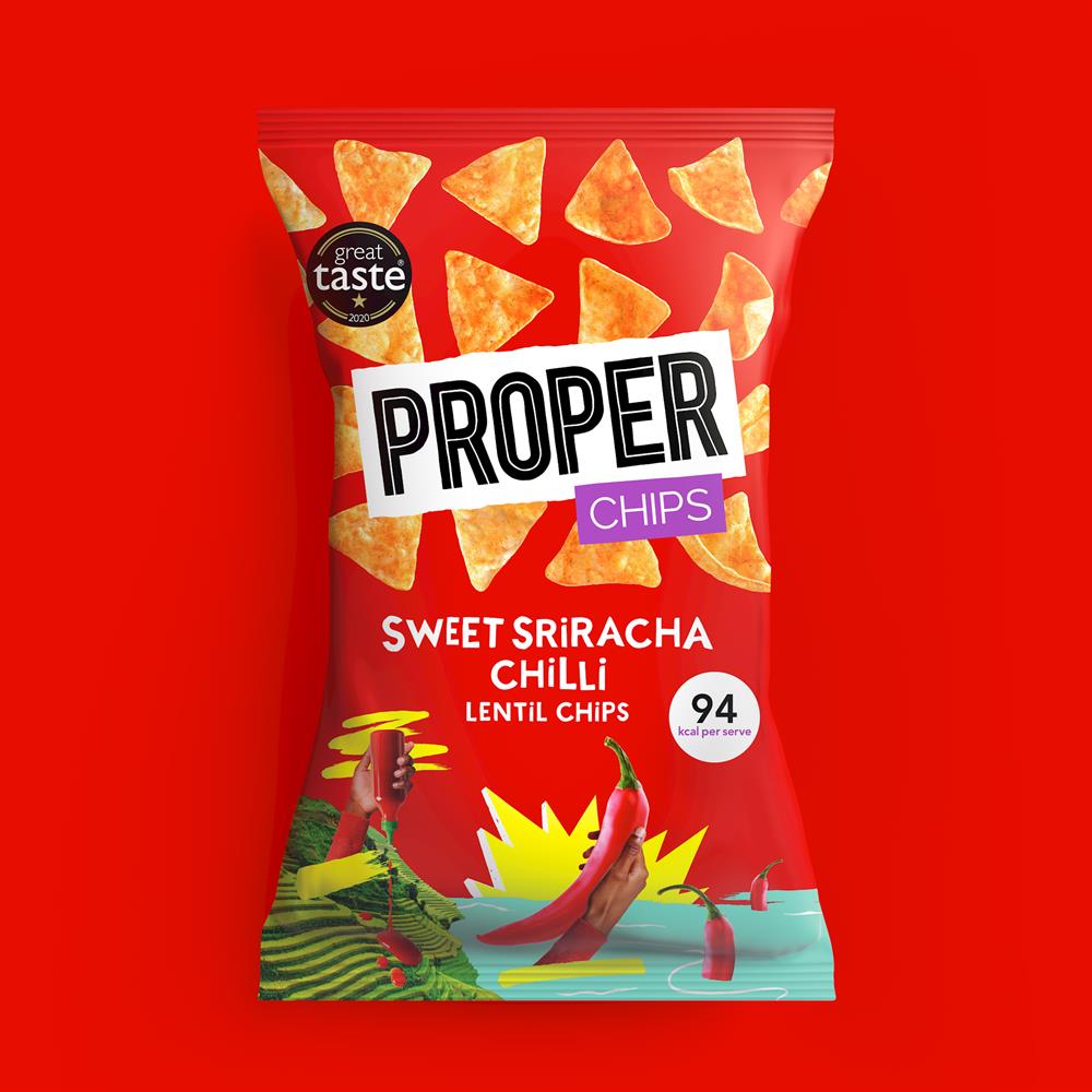 ProperChips Sriracha Chilli Lentil Chips