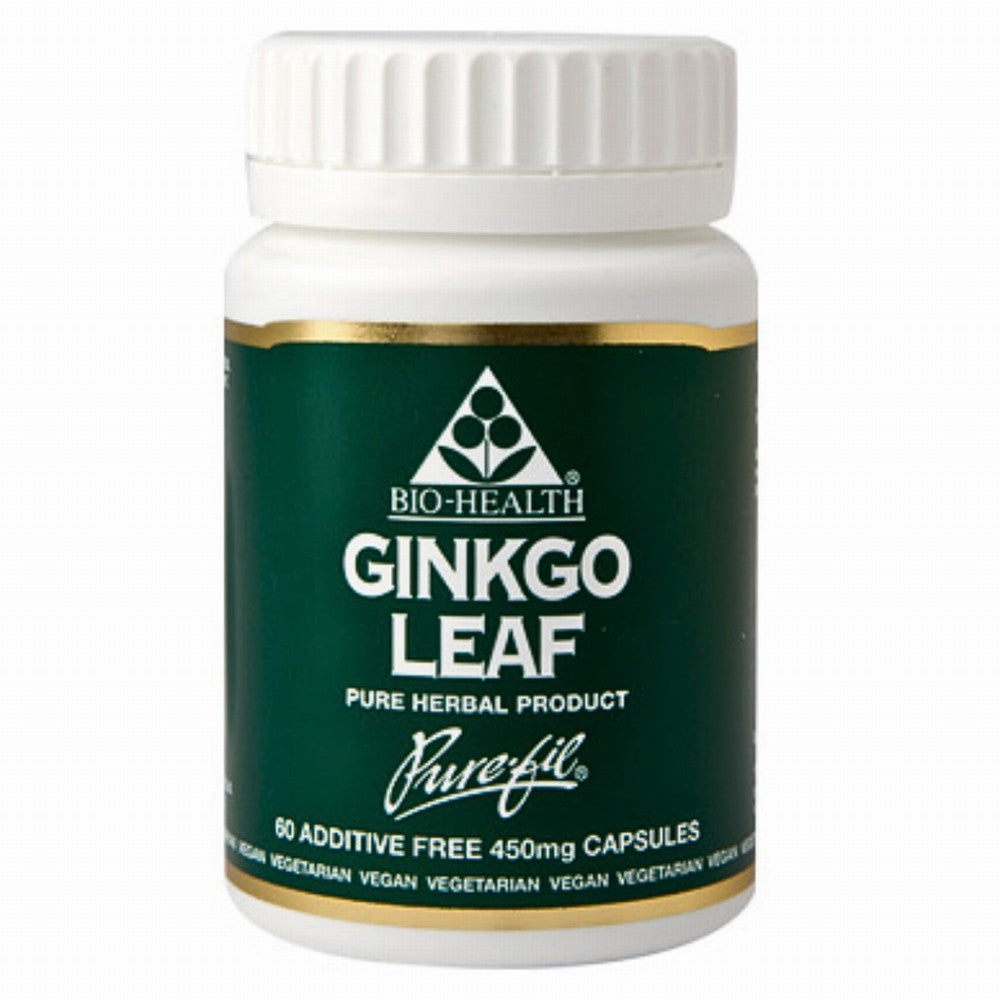 Bio Health Ginkgo Powdered Leaf 450Mg 60Caps