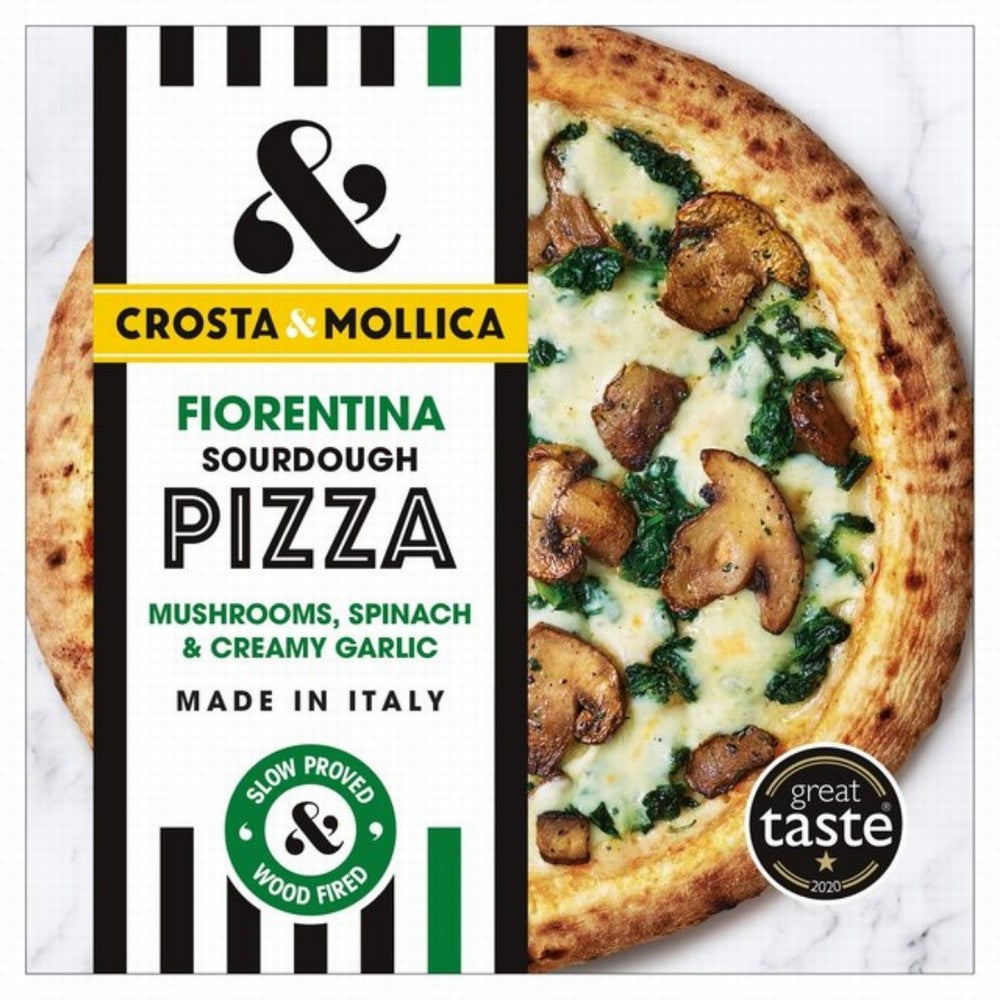 Crosta&Mollica Pizza Fiorentina Mushroom, Spicy Spinach & Garlic