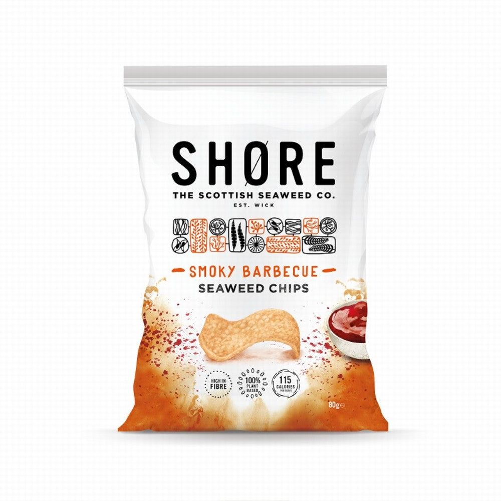 Shore Seaweed Smoky Bbq Seaweed Chips 80G