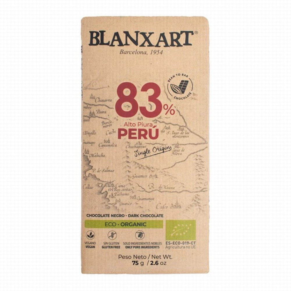 Blanxart Vegan Chocolate Bar 83% Peru
