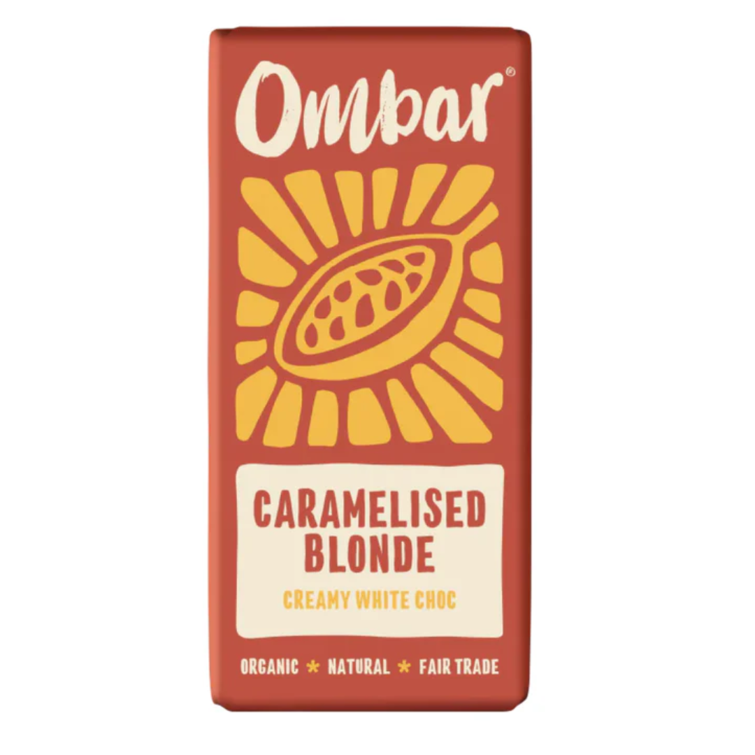Ombar Blonde Caramelised White Choco Bar 70g