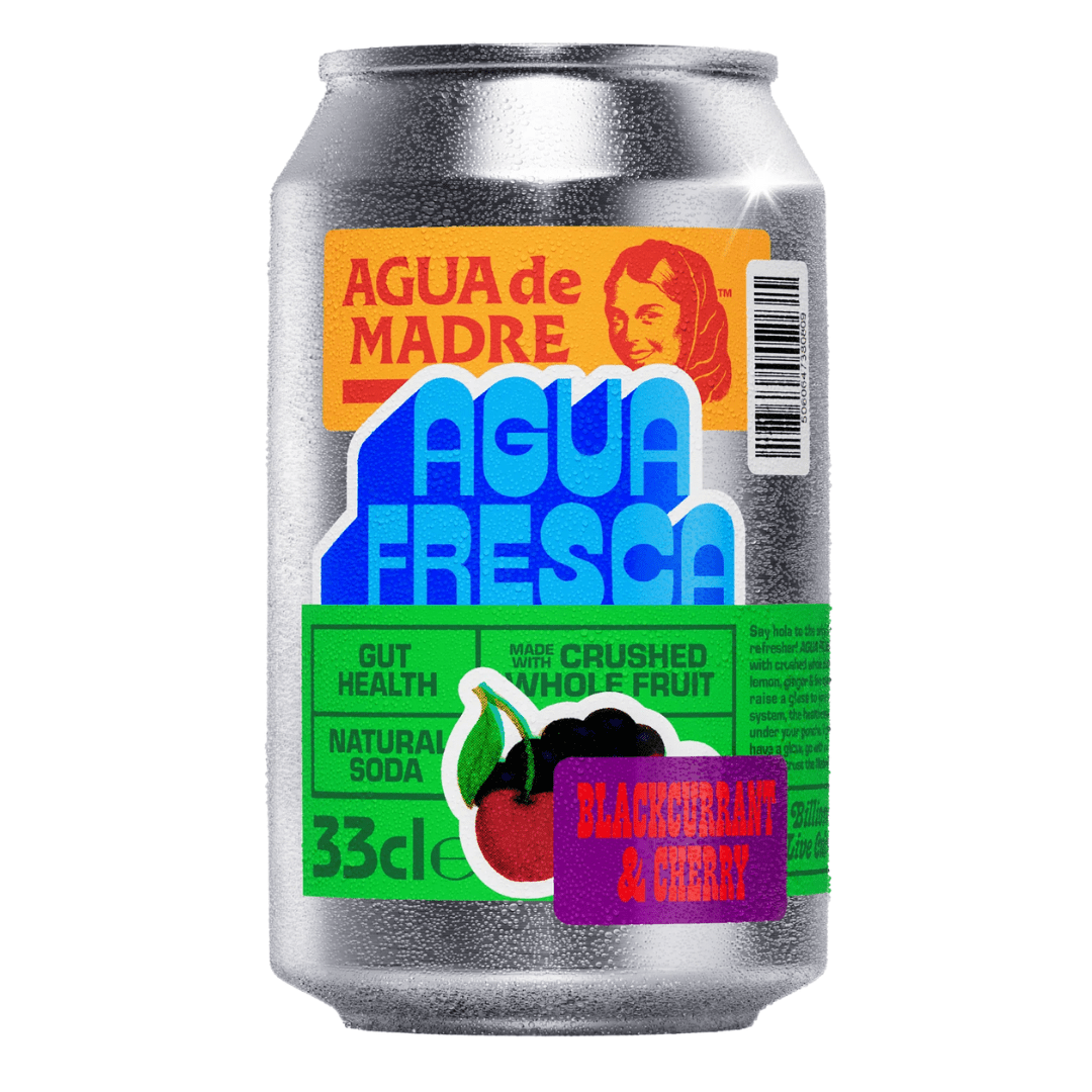 Agua De Madre Agua Fresca Blackcurrant & Cherry 330ml - Earthfare Supermarket - 5060647380809