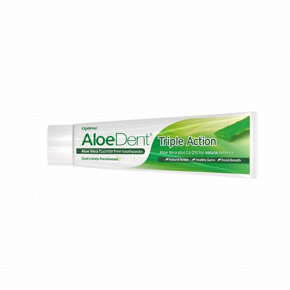 Aloe Dent Toothpaste Triple Action Fluoride Free - Earthfare Supermarket - 5029354010355