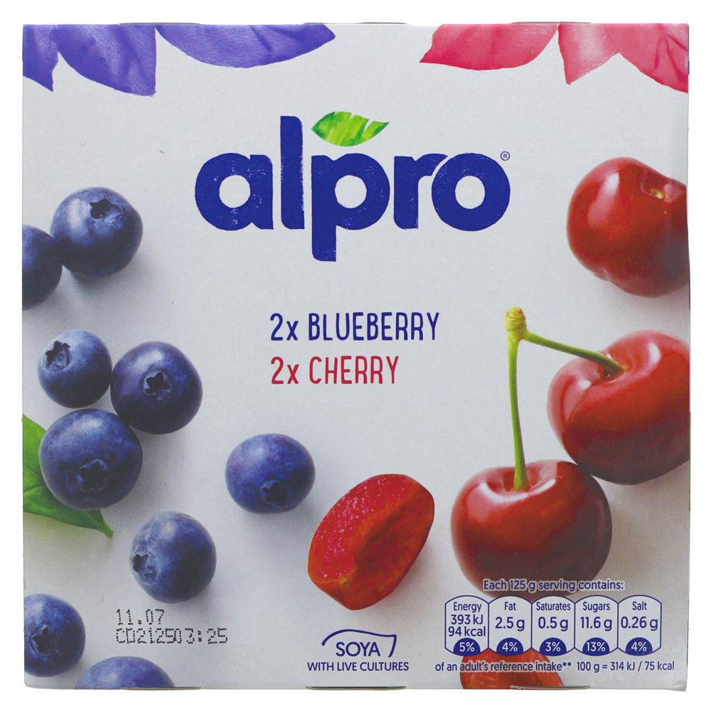 Alpro Yogurt Blueberry & Cherry - Earthfare Supermarket - 5411188106852