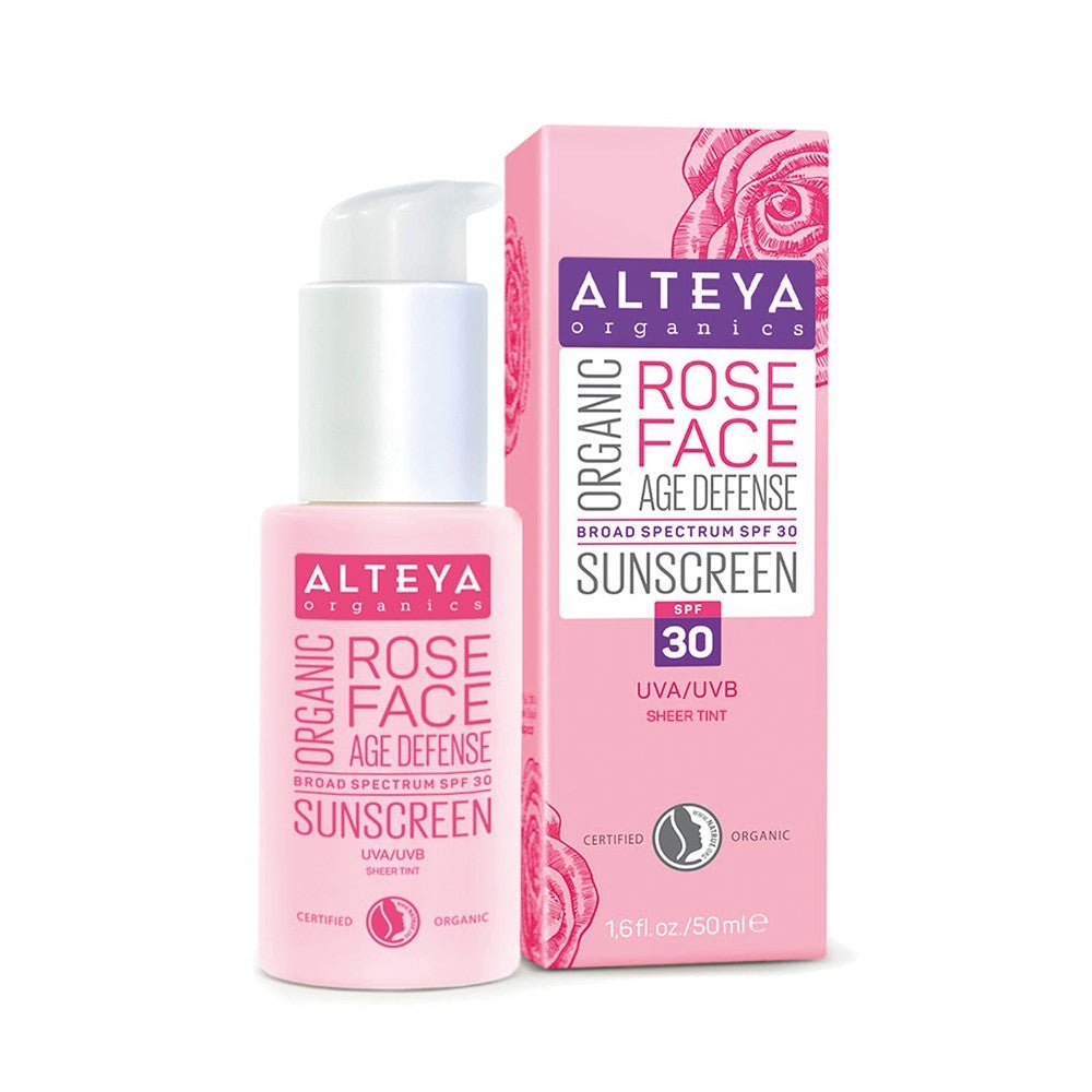 Alteya Organic Sunscreen Rose Face Cream - Earthfare Supermarket - 3800219792157