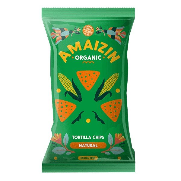 Amaizin Organic Natural Corn Chips 250G - Earthfare Supermarket - 8717496904041
