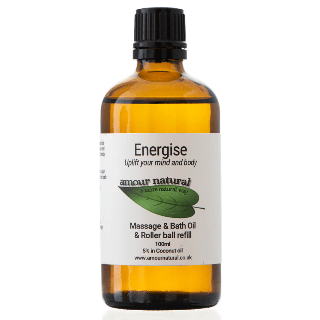 Amour Natural Energise Body and Bath Oil 100ml - Earthfare Supermarket - 5060337355841
