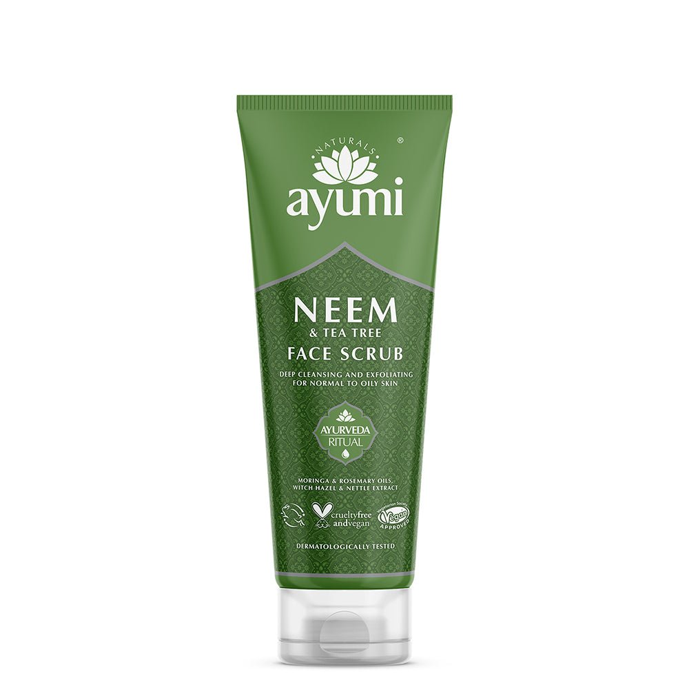 Ayumi Neem & Tea Tree Face Scrub 125ml - Earthfare Supermarket - 5025042030421