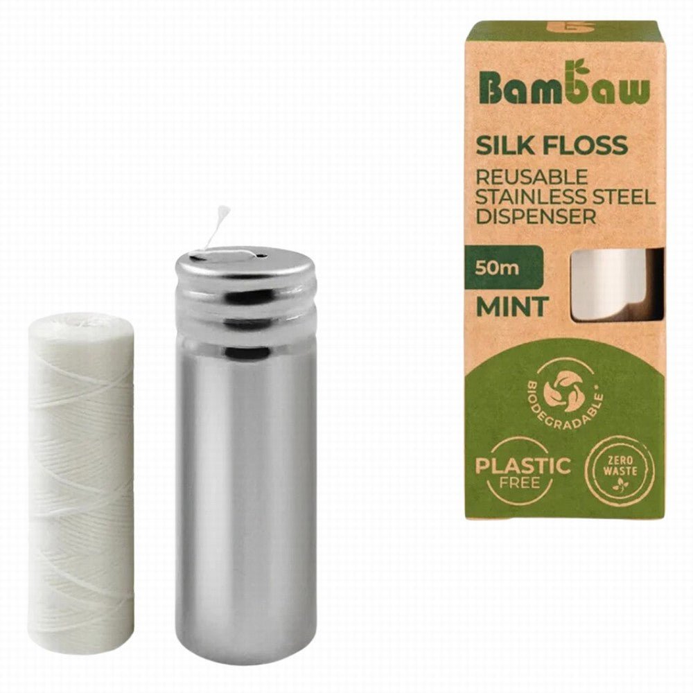 Bambaw Reusable Stainless Steel Floss Dispenser - Earthfare Supermarket - 5430000934657