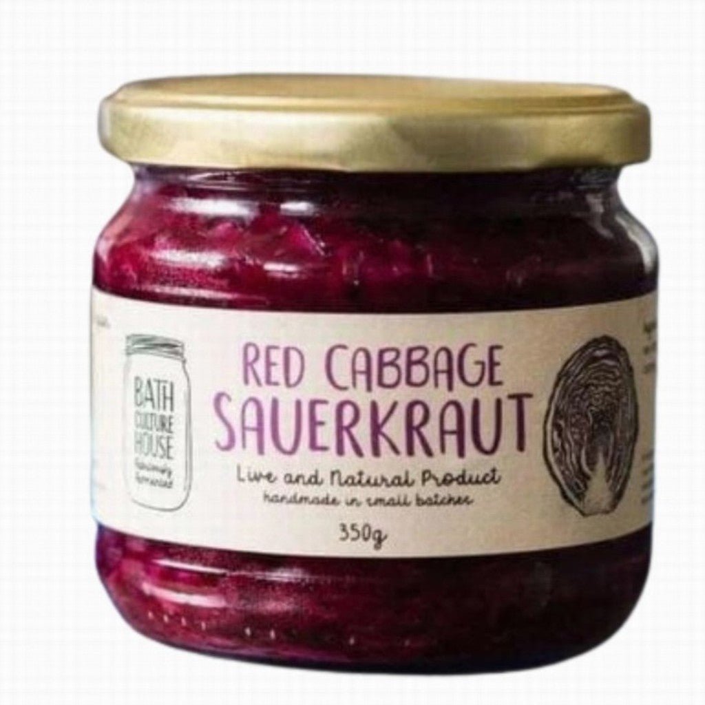 Bath Culture House Red Cabbage Sauerkraut 330g - Earthfare Supermarket - 5060725110267