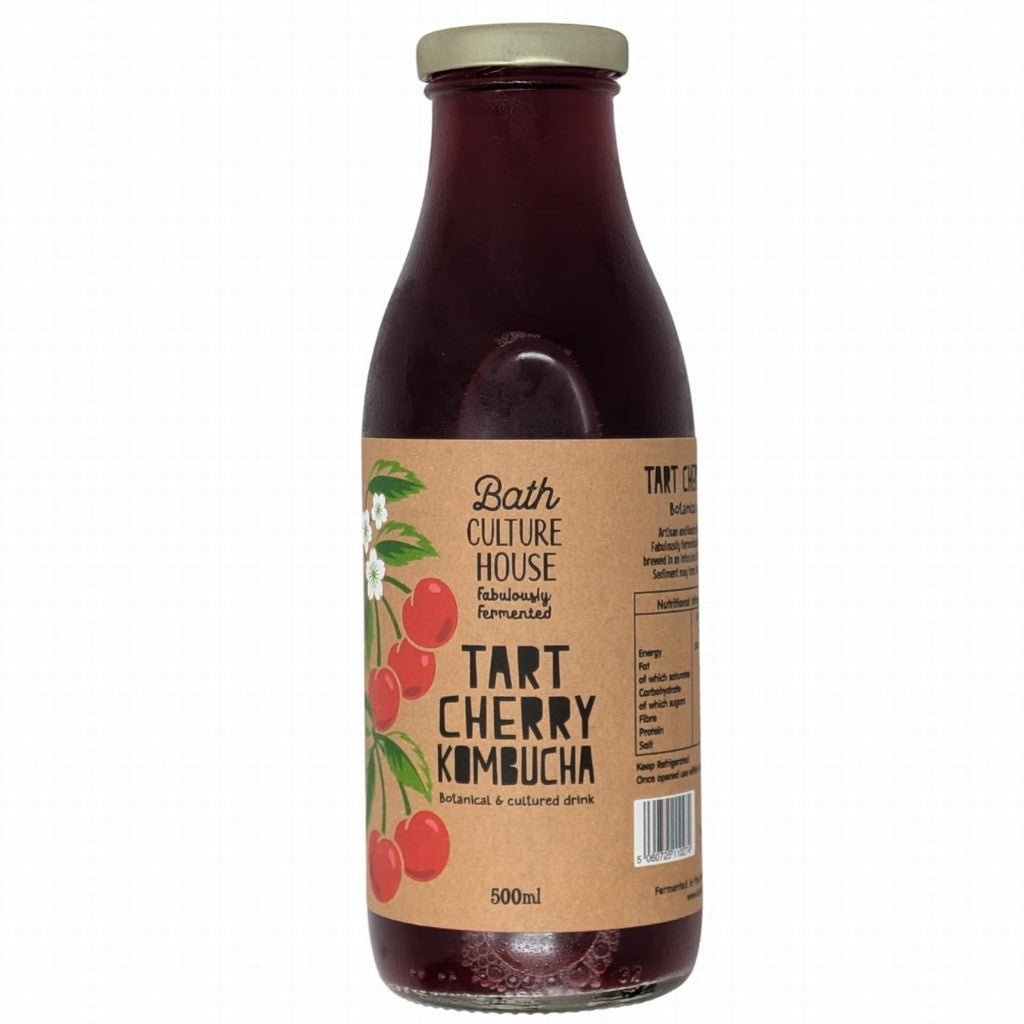 Bath Culture House Tart Cherry Kombucha 500Ml - Earthfare Supermarket - 5060725110274