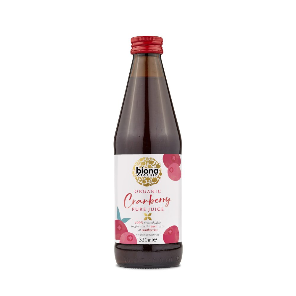 Biona Organic Cranberry Pure Pressed Juice 330ml - Earthfare Supermarket - 5032722305144
