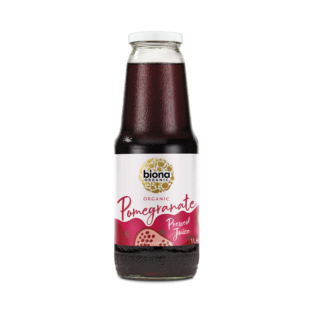 Biona Organic Pomegranate Pure Juice 1lt - Earthfare Supermarket - 5032722308824