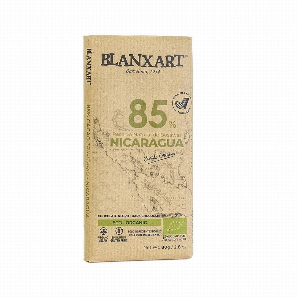 Blanxart Vegan Chocolate Bar 85% Nicaragua - Earthfare Supermarket - 8436006832482
