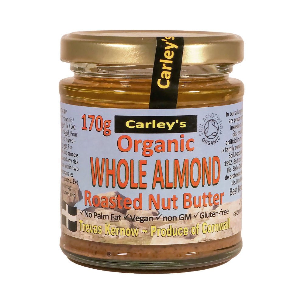 Carleys Roasted Almond Nut Butter 170g - Earthfare Supermarket - 5055052619187