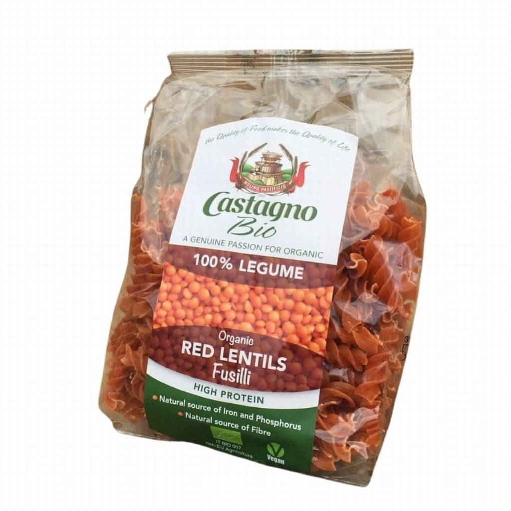 Castagno Organic Red Lentil Fusilli - Earthfare Supermarket - 8013885051601