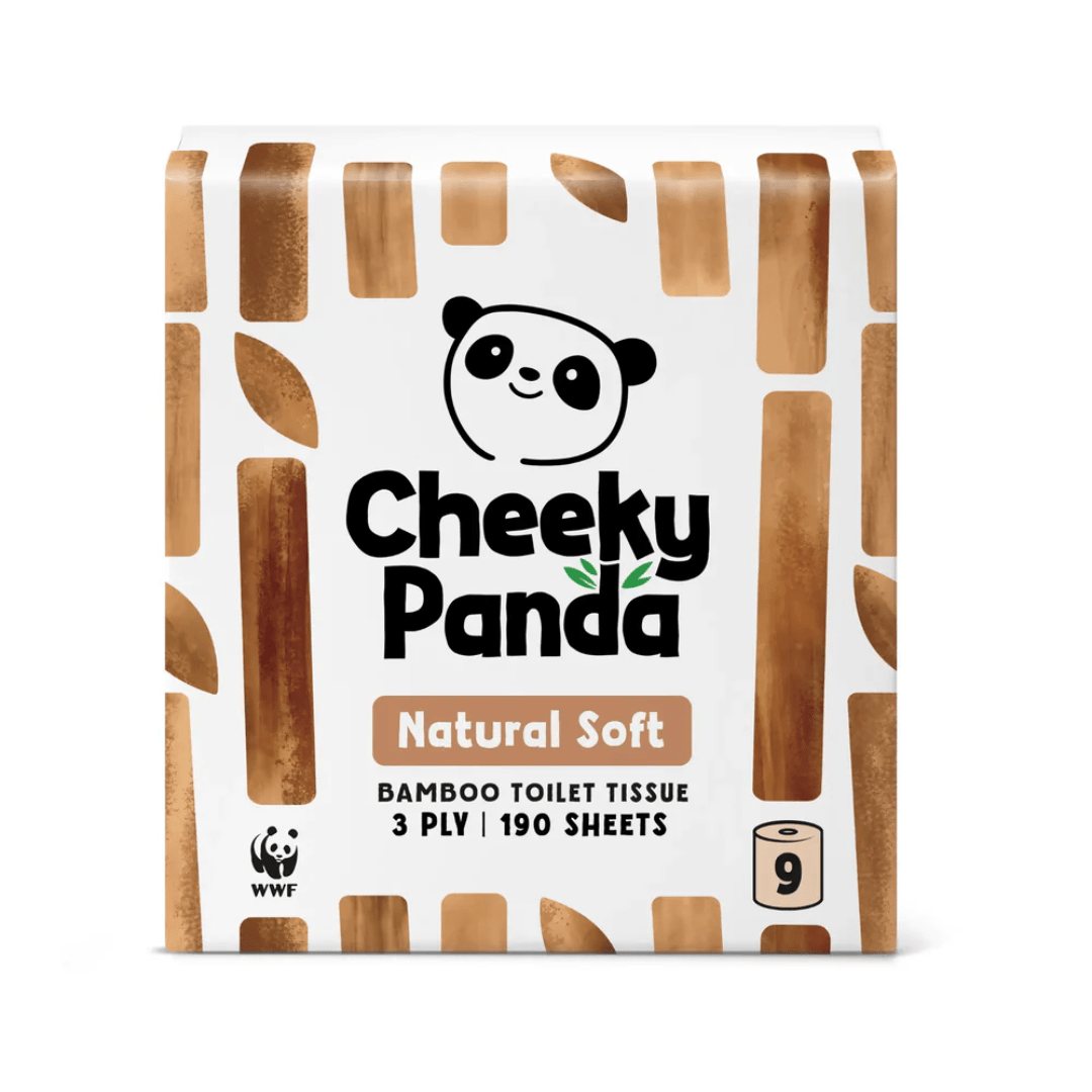 Cheeky Panda Bamboo Toilet Roll Unbleached 9pack - Earthfare Supermarket - 5060561631209