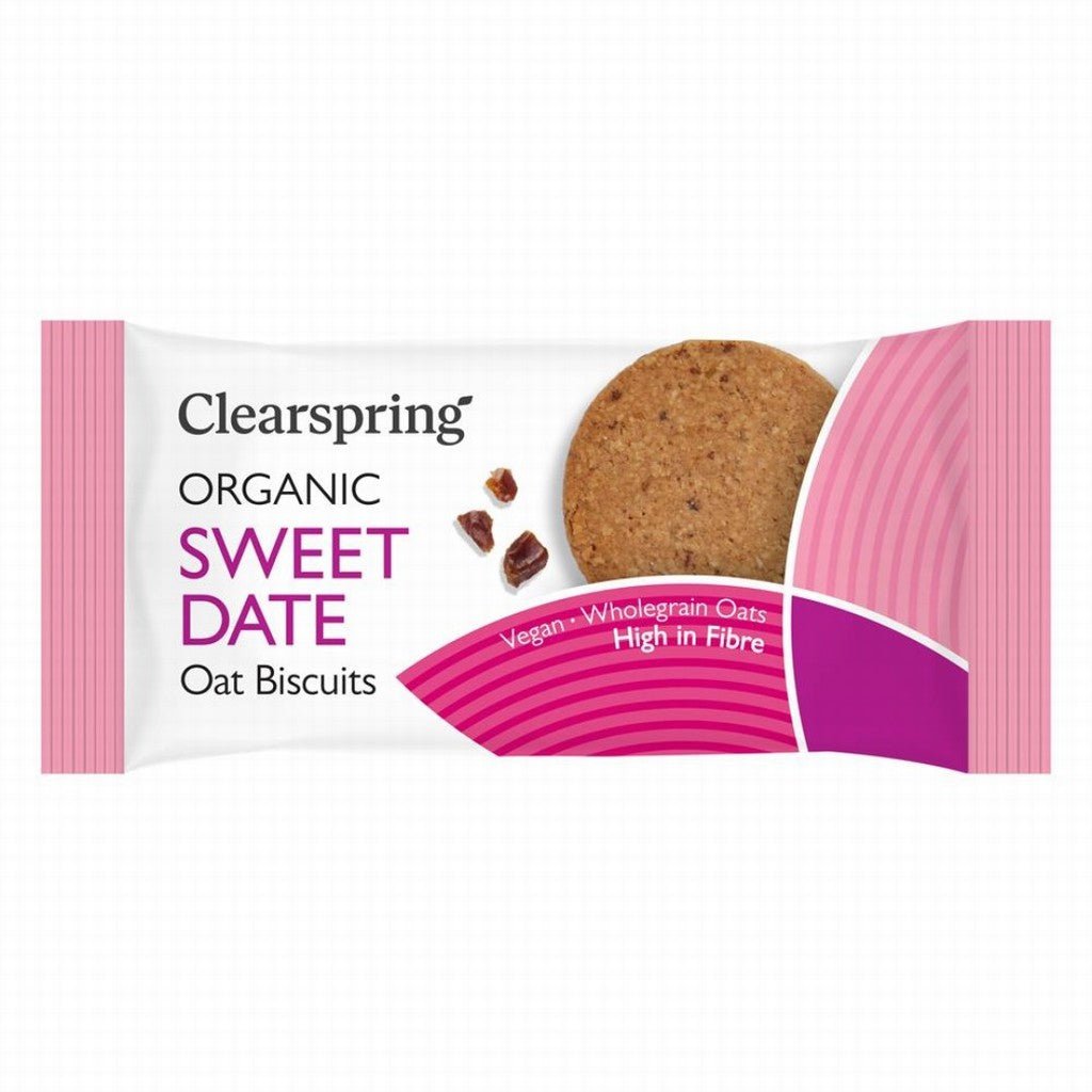 Clearspring Oat Biscuits Sweet Date - Earthfare Supermarket - 5021554005674