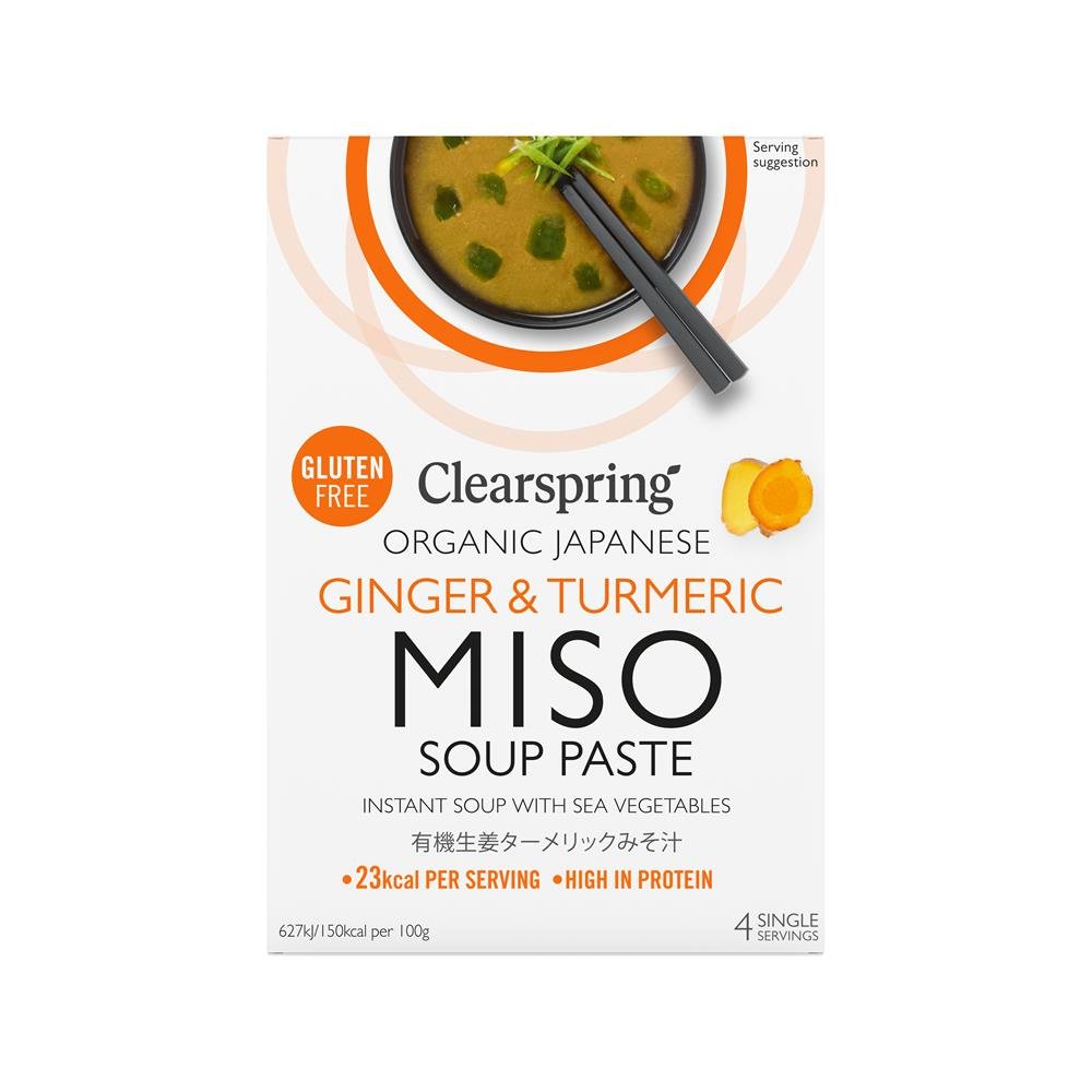Clearspring Organic Japanese Ginger & Turmeric Miso Instant Soup - Earthfare Supermarket - 5021554001232