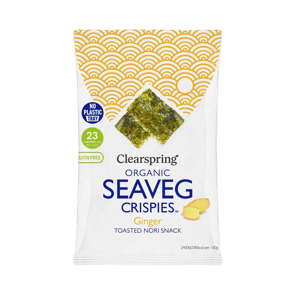 Clearspring Organic Seaveg Crispies Ginger 4G - Earthfare Supermarket - 5021554005353