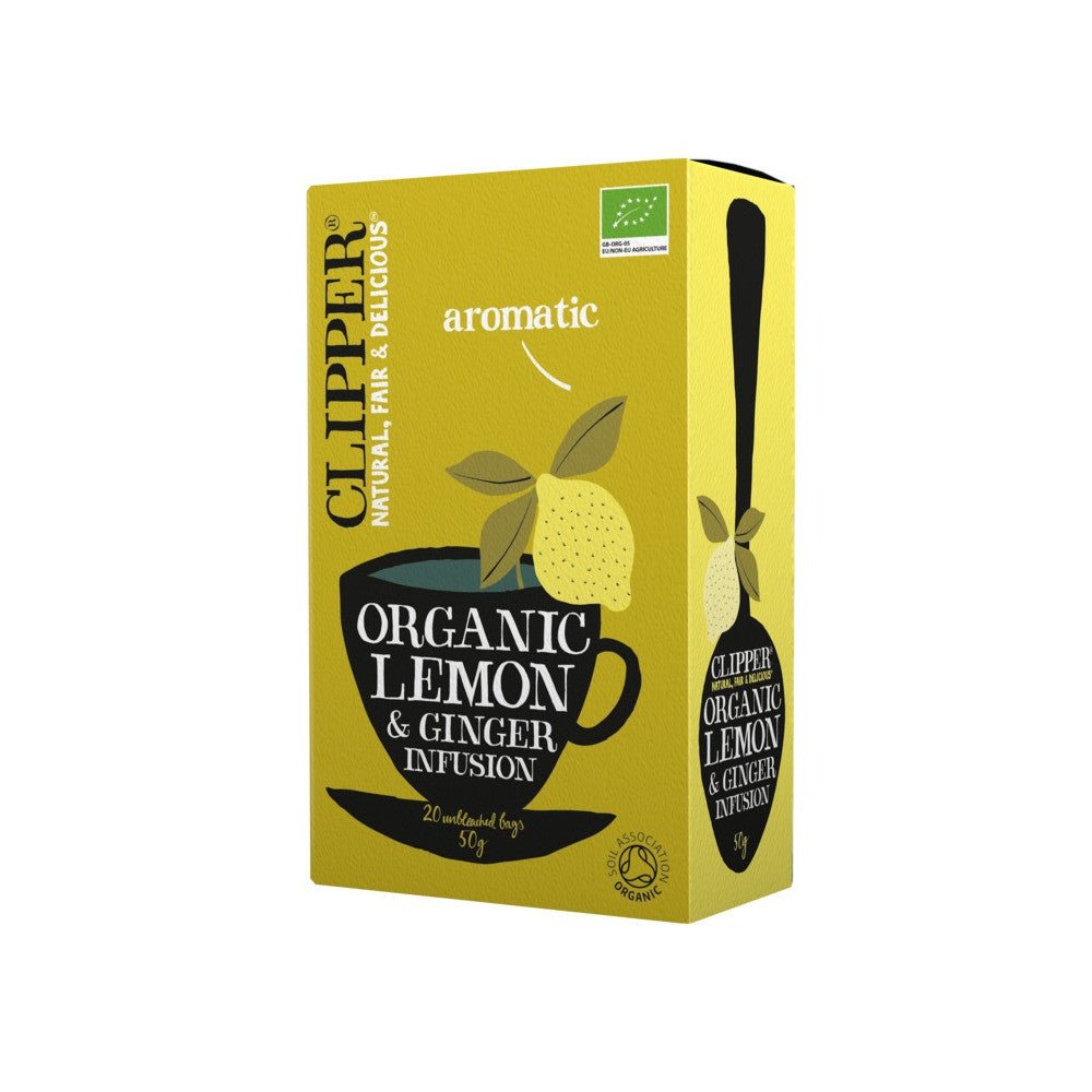 Clipper Organic Lemon & Ginger Tea - Earthfare Supermarket - 5021991200083