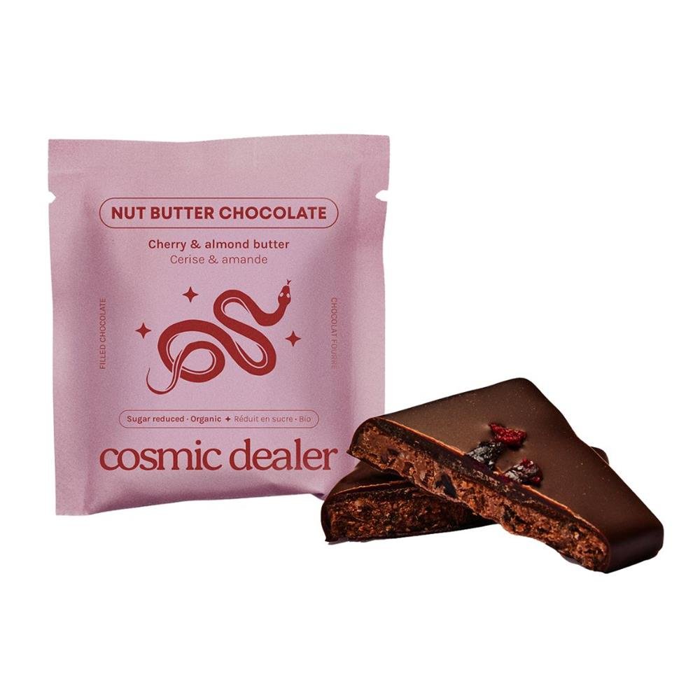 Cosmic Dealer Cherry Almond Nut Butter Chocolate Bite Organic - Earthfare Supermarket - 3770025464039