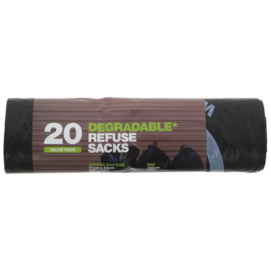 D2W Degradable Refuse Sacks - Earthfare Supermarket - 5020072108102
