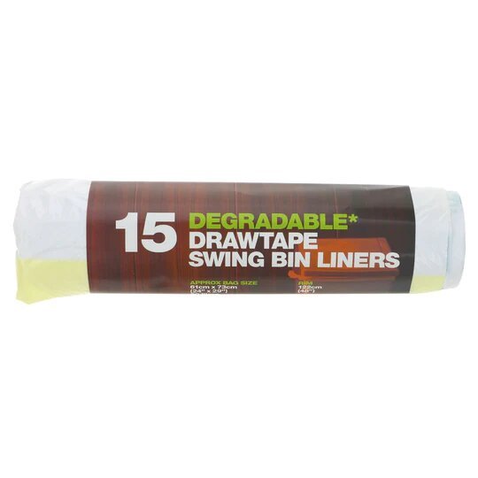 D2W Degradable Swing Bin Liners - Earthfare Supermarket - 5020072108034