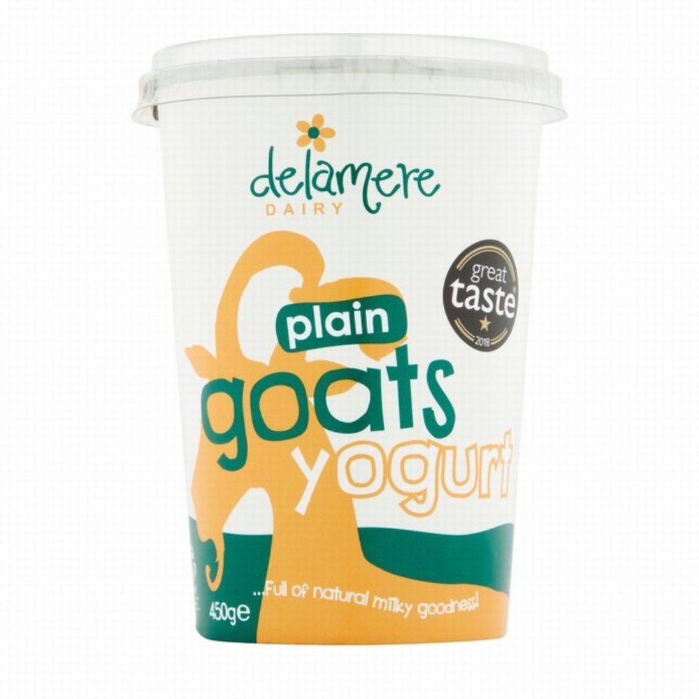 Delamere Dairy Plain Goats Yogurt 450G - Earthfare Supermarket - 5016860361378