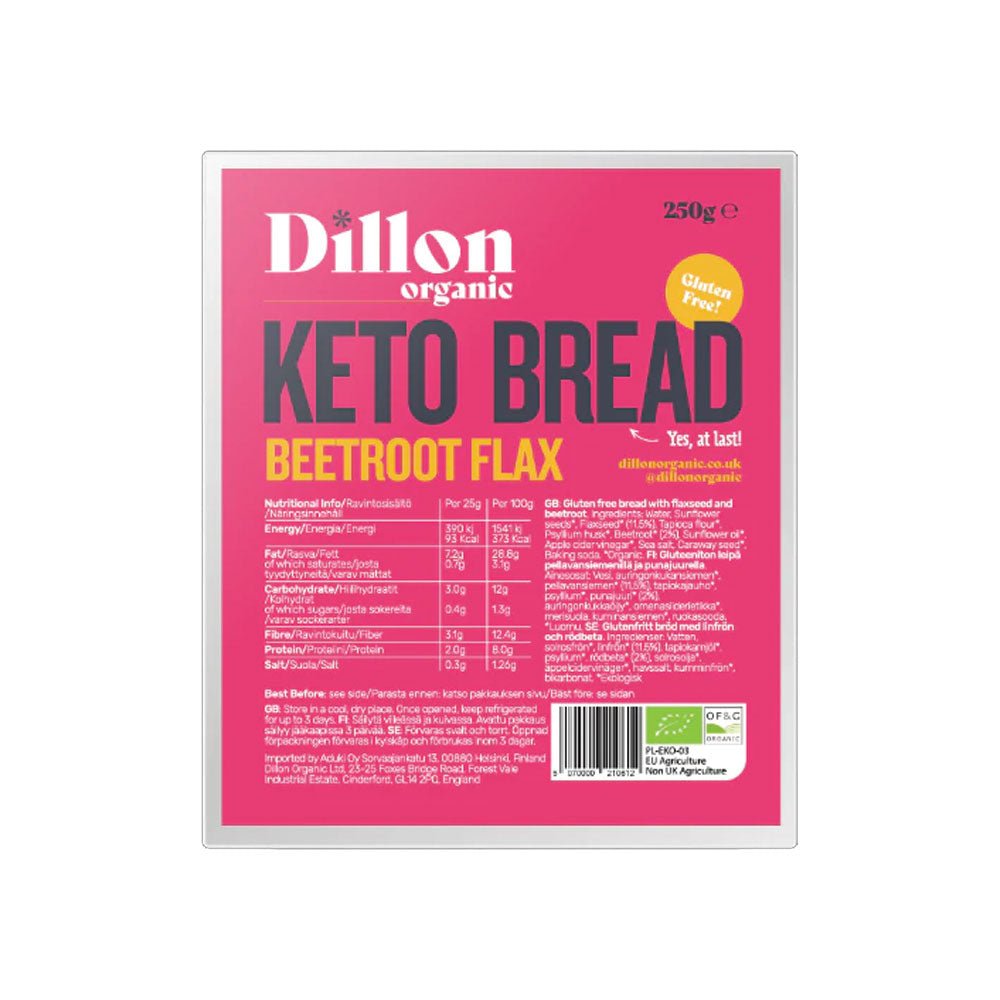 Dillon Organic Beetroot Flax Keto Bread - Earthfare Supermarket - 5070000210612