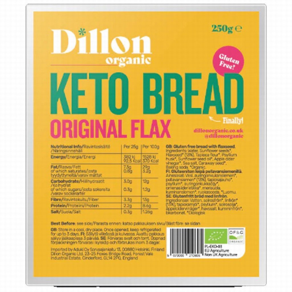 Dillon Organic Original Flax Keto Bread - Earthfare Supermarket - 5070000210605