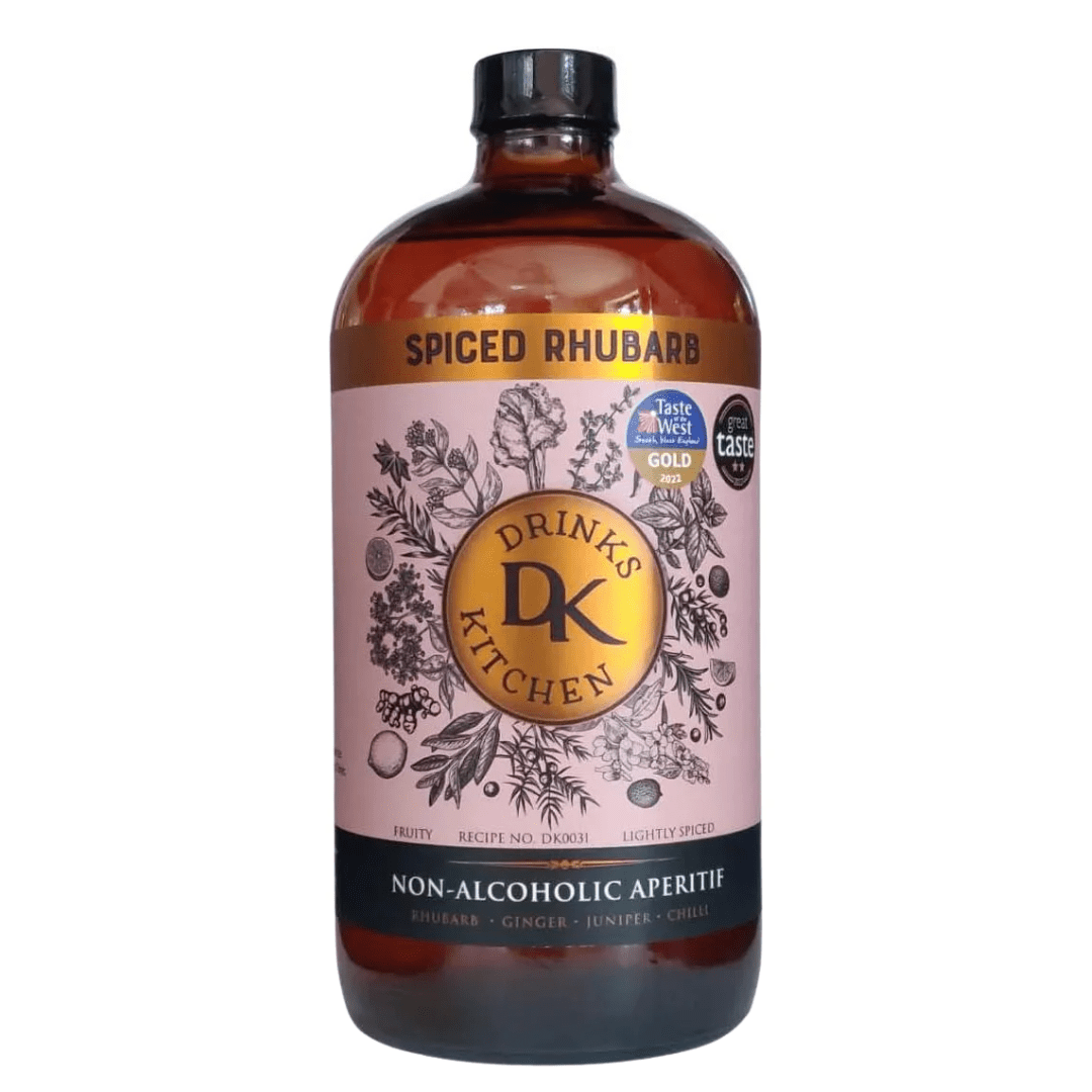 Drinks Kitchen Spiced Rhubarb Non Alcoholic Aperitif 475ml - Earthfare Supermarket - 5065003508095