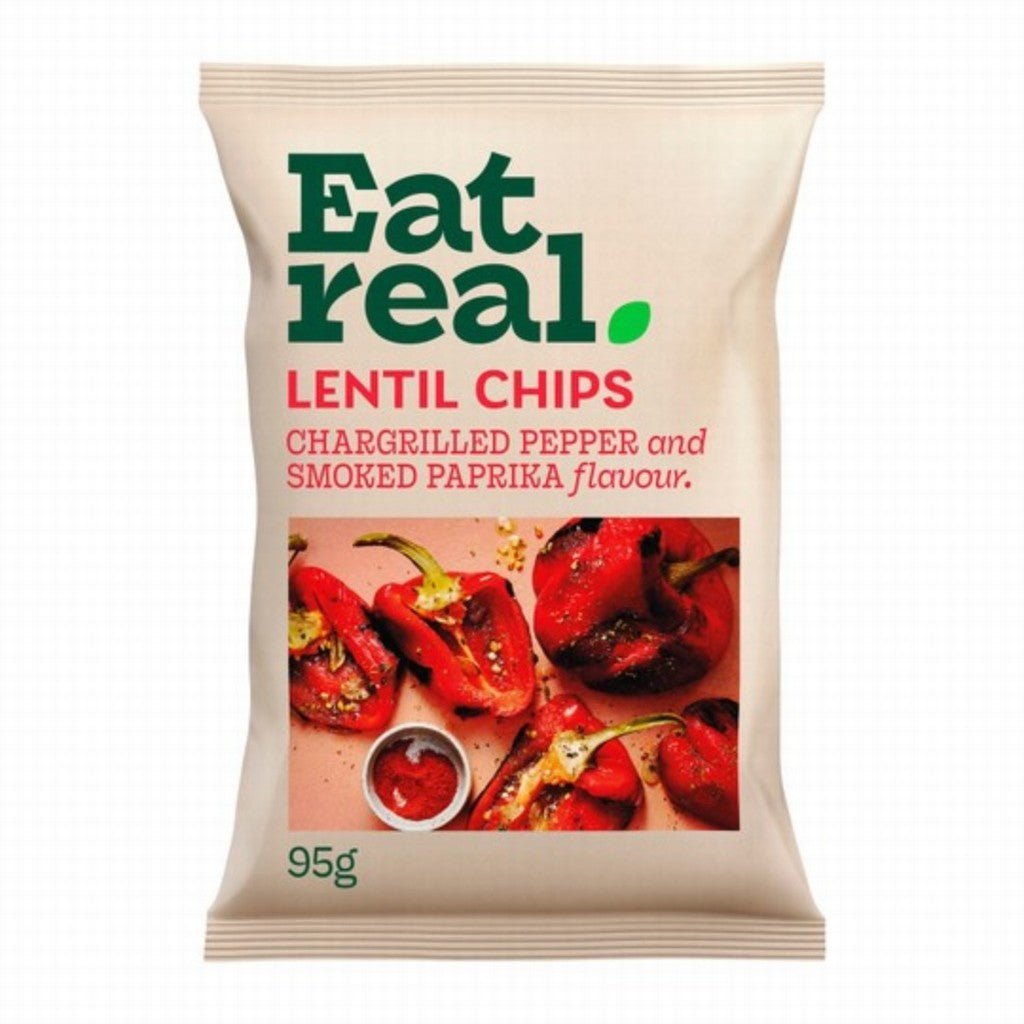 Eat Real Lentil Chips Chargrilled Red Pepper - Earthfare Supermarket - 5060878780898