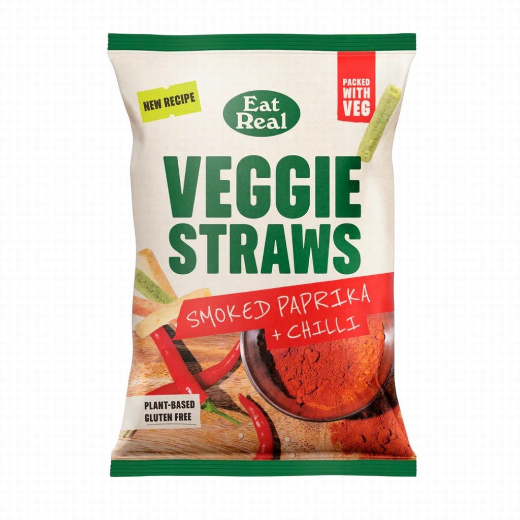 Eat Real Veggie Straws Smoked Paprika & Chilli 110g - Earthfare Supermarket - 5060878780744