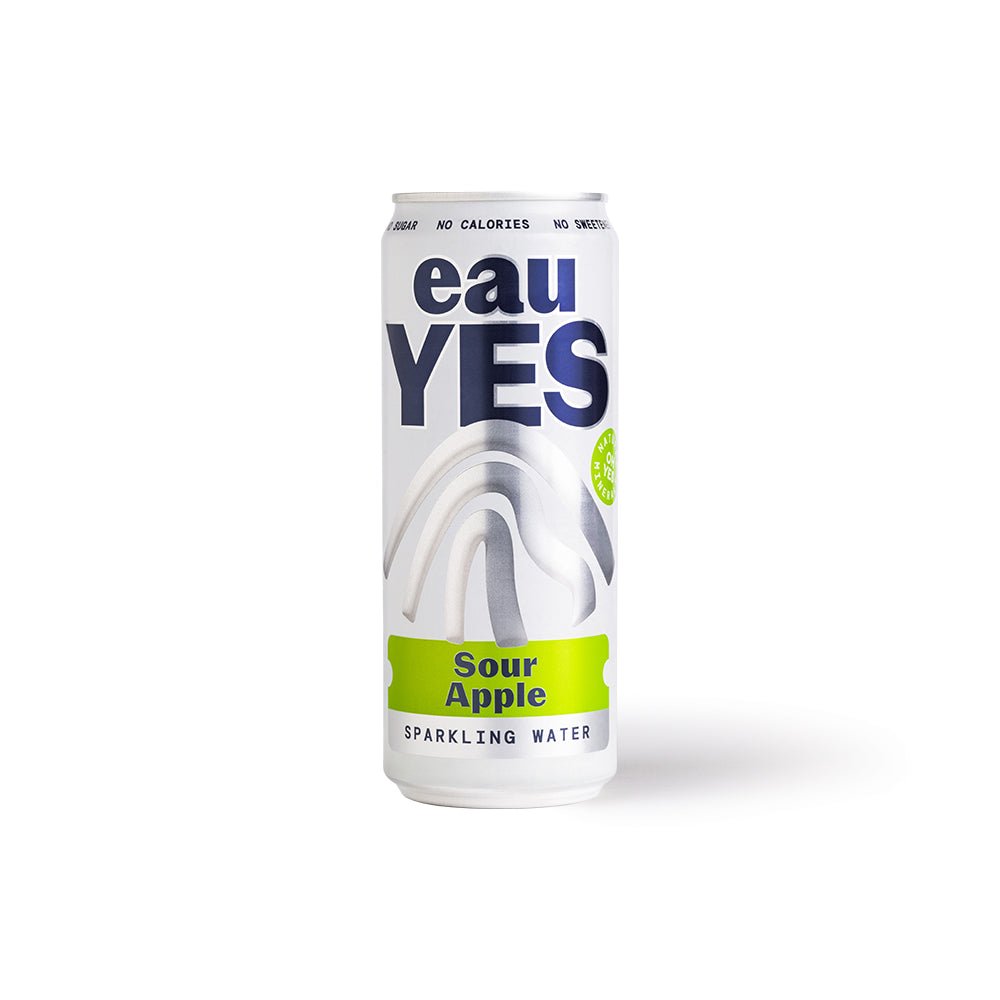 eauYES Sour Apple Sparkling Mineral Water 330ml - Earthfare Supermarket - 5065018571008