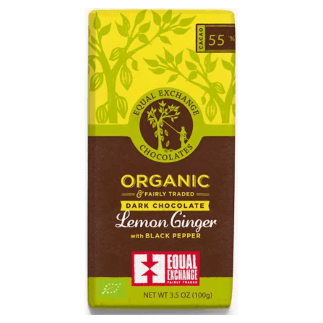 Equal Exchange Organic Dark Choc Lemon Ginger & Black Pepper - Earthfare Supermarket - 745998903123