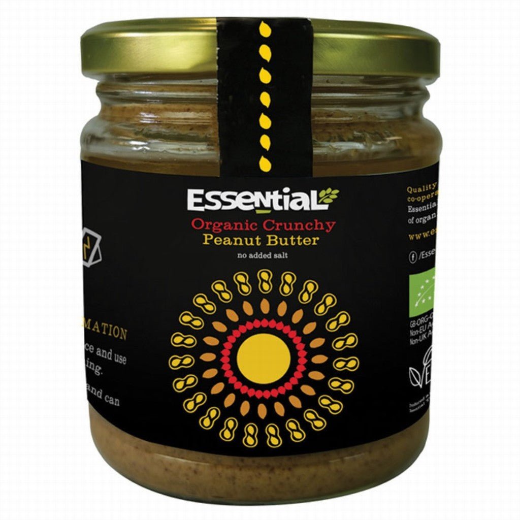 Essential Organic Peanut Butter Crunchy No 250g - Earthfare Supermarket - 5029220000374